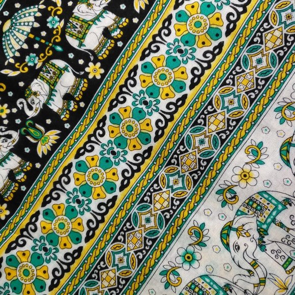 (B5)100% Rayon Harem Pants (Elephants&Flowers Prt) - Picture 2 of 3